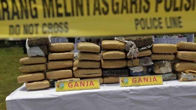 Pemusnahan 3,3 Ton Ganja dan Sabu