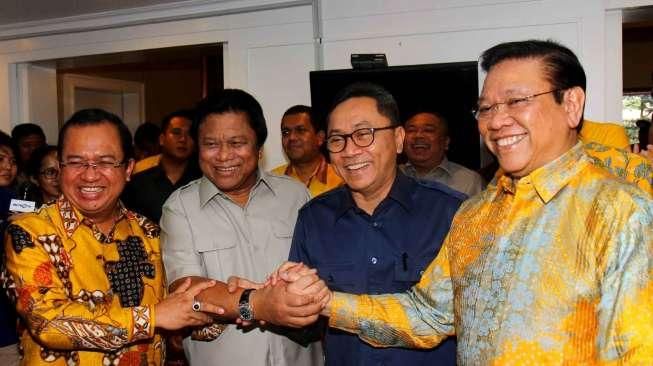 Kunjungan politik ini dilakukan untuk menjalin komunikasi karena Golkar versi Munas Ancol,telah disahkan oleh pemerintah.