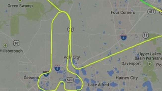 Rute Terbang Pilot Ini Menghasilkan Gambar 'Penis Raksasa'