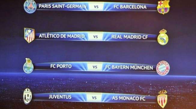 8 Besar Liga Champions: Barca Jumpa PSG, Madrid vs Atletico