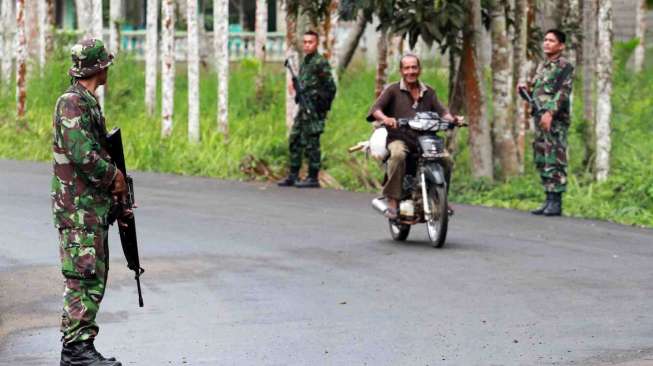 TNI Jaga Ketat Kawasan Nisam