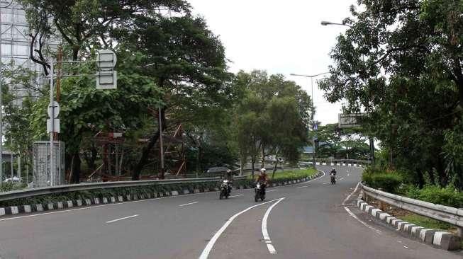 Jalan di Jakarta Lengang