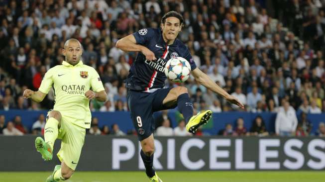 Pemain PSG Edinson Cavani (16/4) [Reuters/Christian Hartmann]