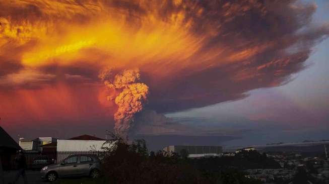 Gunung Calbuco di Chile terbangun dari "tidur panjang". 