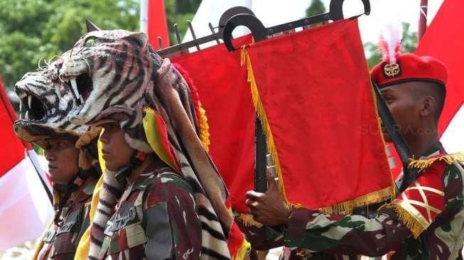 Komando Pasukan Khusus (Kopassus) menggelar syukuran Hari Ulang Tahun (HUT) yang ke-63, (29/4) di Makopassus, Cijantung, Jakarta Timur. [Suara.com/Oke Atmaja]