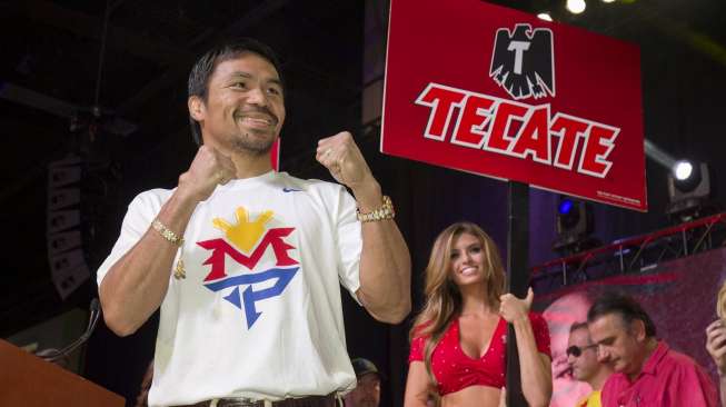 Pacquiao dan Mayweather Tiba di Las Vegas