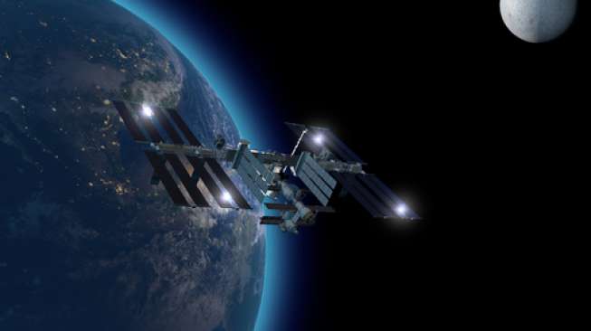 Ilustrasi stasiun antariksa internasional (ISS) [Shutterstock].