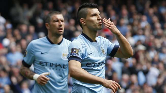 Aguero Semakin Dekat dengan Gelar Top Skor Liga Inggris