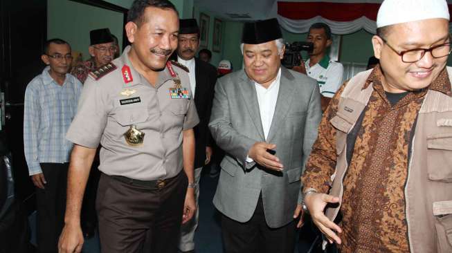 Kapolri Jenderal Pol Badrodin Haiti bersilaturahim dengan MUI. (Suara.com/ Oke Atmadja)