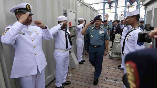 KRI Rigel Tiba di Tanjung Priok