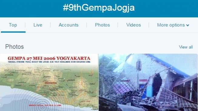 Pagi Ini, Tagar #9thGempaJogja Ramaikan Twitter