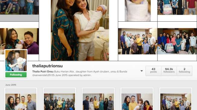 Lima Hari, Follower Putri Ruben Onsu Capai 94 Ribu