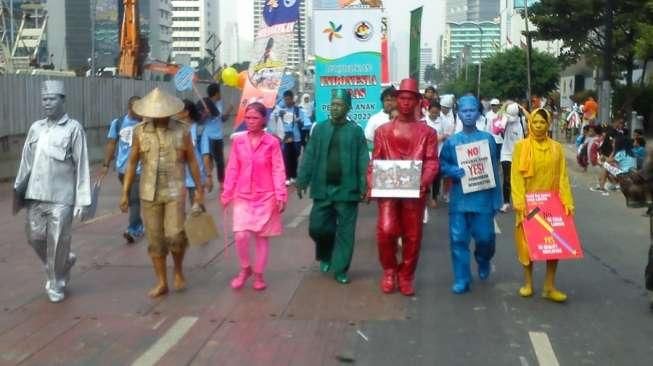 Demo Hapus Pekerja Anak Digelar di Bundaran HI