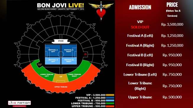 Tiket Konser VIP Bon Jovi "Sold Out"