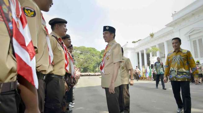 Jokowi Lepas Kontingen Pramuka