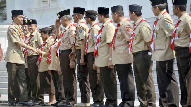 Jokowi Lepas Kontingen Pramuka