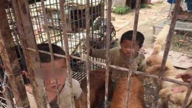 Dua Anak Ini Tinggal di Kandang Anjing dan Minum dari Kubangan