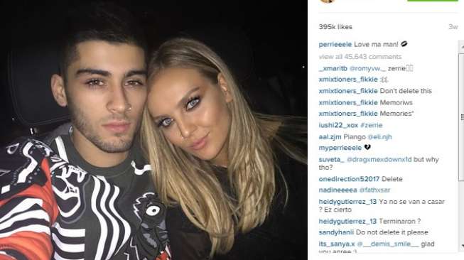 Zayn Malik Putuskan Perrie Edwards via SMS