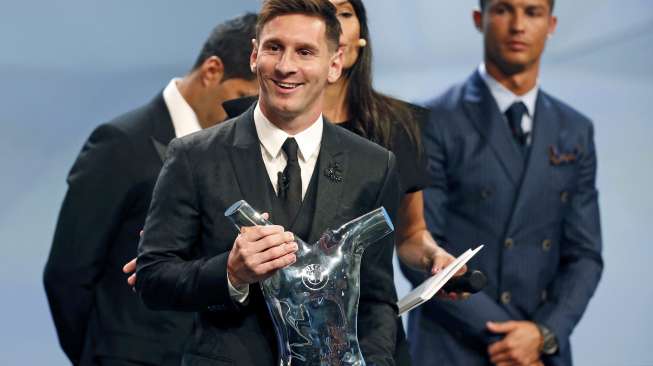 Lionel Messi terpilih menjadi pemain terbaik Eropa 2015.