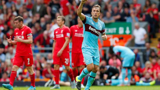 West Ham Sukses Permalukan Liverpool di Anfield