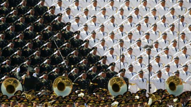 Cina menggelar parade militer terbesar dalam sejarah, pada hari Kamis (3/9/2015). [Reuters]