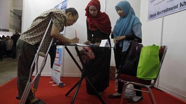 Bursa kerja tersebut juga membuka kesempatan bagi Penempatan Tenaga Kerja Khusus (Disabilitas) 