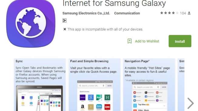 Diam-diam Samsung Luncurkan Browser Mobile