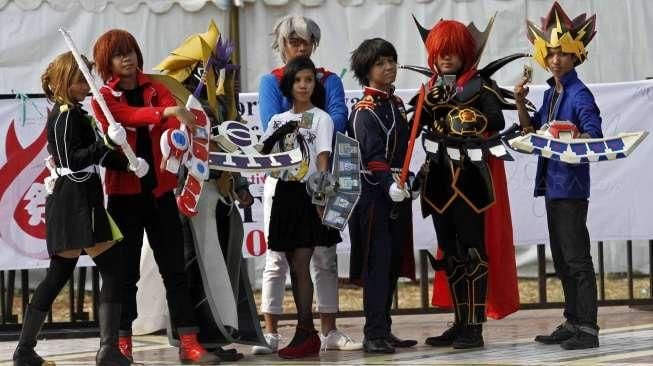 Suasana heboh dan penuh keseruan di acara Jak-Japan Matsuri 2015, yang digelar di Parkir Timur Senayan, Jakarta, Minggu (13/9/2015). [Suara.com/Kurniawan Mas'ud]