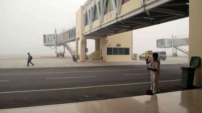 Bandara di Pekanbaru Kembali Lumpuh