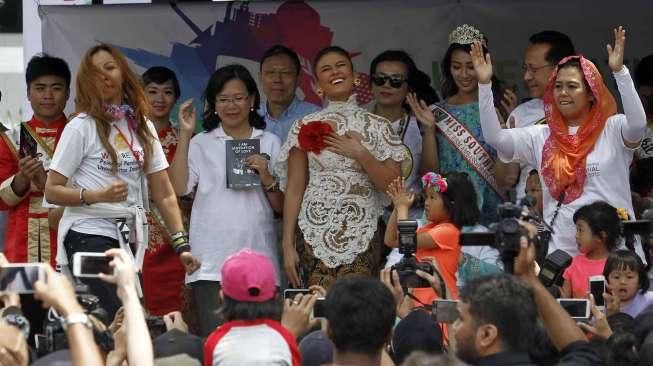 Rangkaian acara peringatan Hari Perdamaian Dunia yang digelar oleh Wahid Institute di Balai Kota DKI, Jakarta, Minggu (20/9/2015). [Suara.com/Kurniawan Mas'ud]