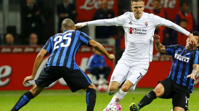 Fiorentina permalukan Inter Milan di Giuseppe Meazza (28/9) [Reuters/Stefano Rellandini]