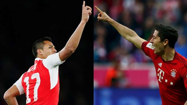 Duel Sanchez dan Lewandowski Kunci Laga di Emirates Stadium