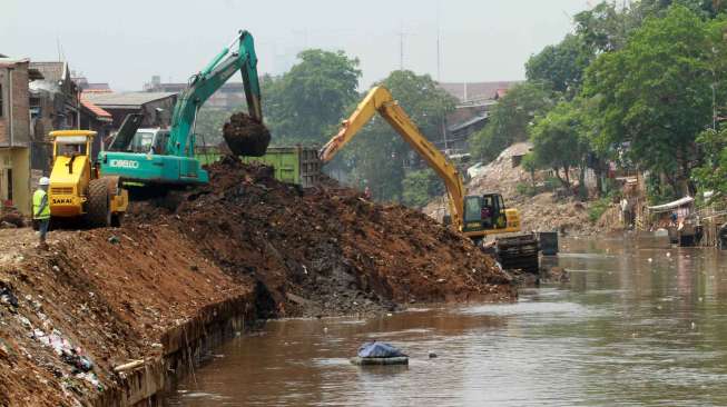 Sungai Ciliwung di kawasan Konservasi Ciliwung, Jakarta, Kamis (5/11).