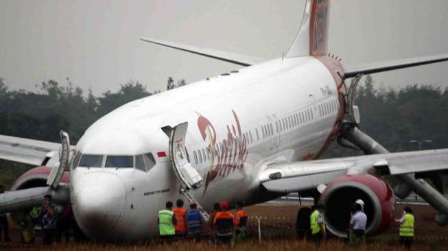 KNKT Selidiki dan Cari Data Penyebab Batik Air Tergelincir