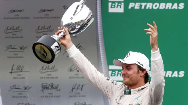 Rosberg Menang Lagi di Brazil, Mercedes Kian Kokoh