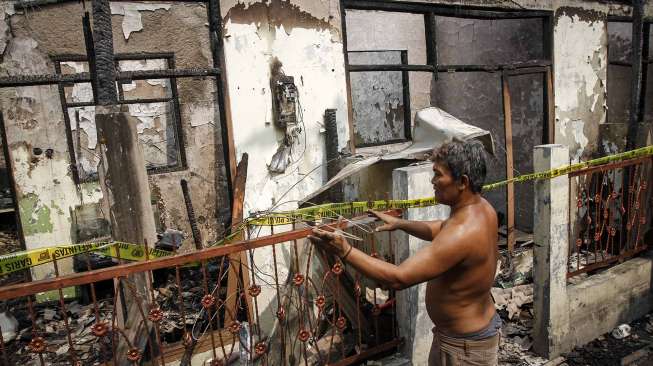 Kebakaran menghanguskan 22 rumah petak di kawasan Mampang, Jakarta Pusat. [suara.com/Kurniawan Mas'ud]