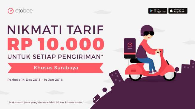 Di Surabaya, Kirim Paket dengan Etobee Hanya Rp10.000