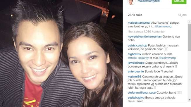 Maia Bilang 'Sayang' ke Baim Wong