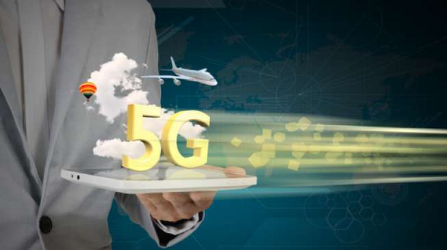 Ilustrasi tentang teknologi jaringan 5G (Shutterstock).