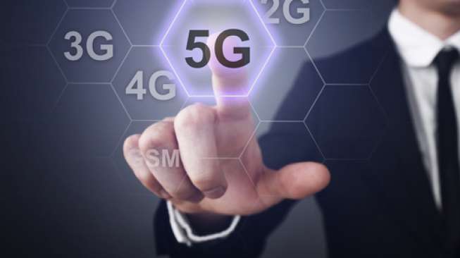 Ilustrasi tentang teknologi jaringan 5G (Shutterstock).