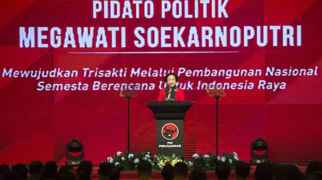 Megawati di Rakernas PDIP