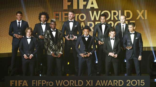 Barca dan Madrid Dominasi FIFPro World XI