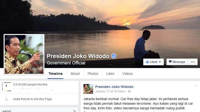 Presiden Jokowi Kalah Populer dari Erdogan di Facebook