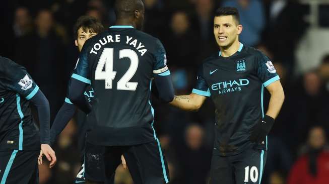 Dua Gol Aguero Selamatkan Man City dari Kekalahan