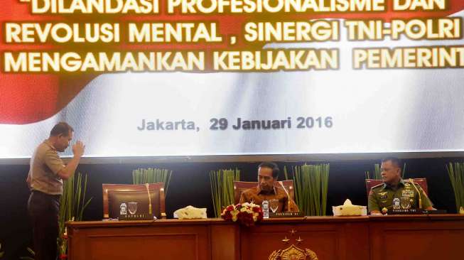 Jokowi Hadiri Rapim TNI-Polri