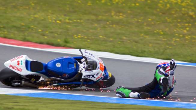 Kecelakaan Hebat, Tes Pramusim MotoGP Dihentikan Lebih dari 1 Jam