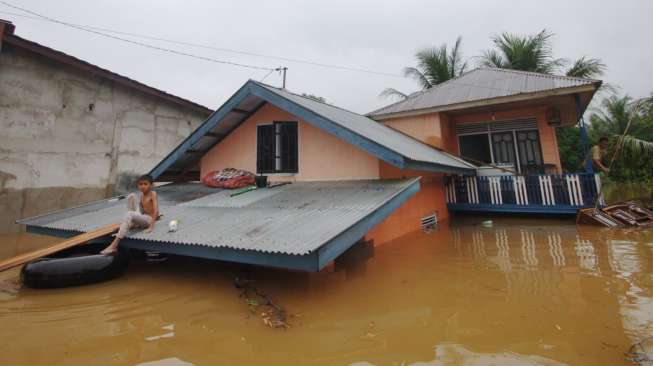 Banjir Sintang Rendam 4 Kecamatan, Tinggi Air Capai 2 Meter