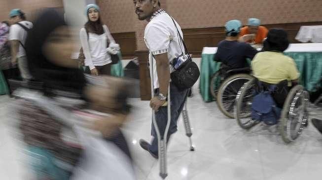 Bentuk protes atas penolakan pemerintah untuk membentuk Komisi Nasional Disabilitas (KND).