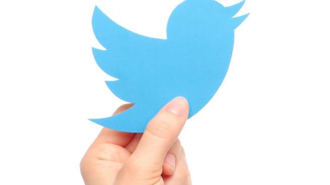 Ilustrasi logo Twitter dalam genggaman manusia (Shutterstock).