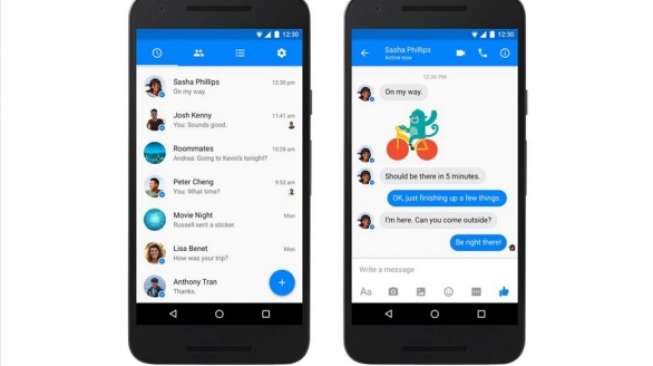 Facebook Messenger Android Punya Tampilan Baru